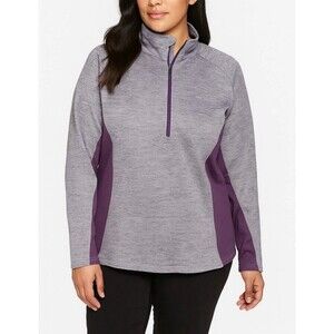 Columbia New Pullover Women S Omni-Heat L/Sleeve Athletic Top Purple Colorblock